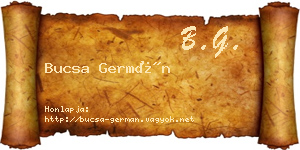 Bucsa Germán névjegykártya